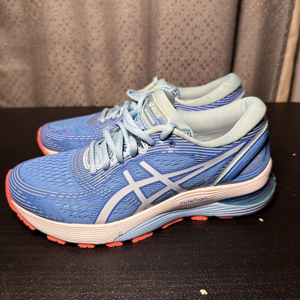 Asics Gel Nimbus 21 Running Shoes Womens Size 6.5 Athletic Sneakers Blue